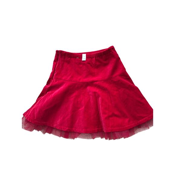 Children’s Place Red Velvet Holiday Party Tulle Skirt NWT Size 14 - Picture 7 of 8